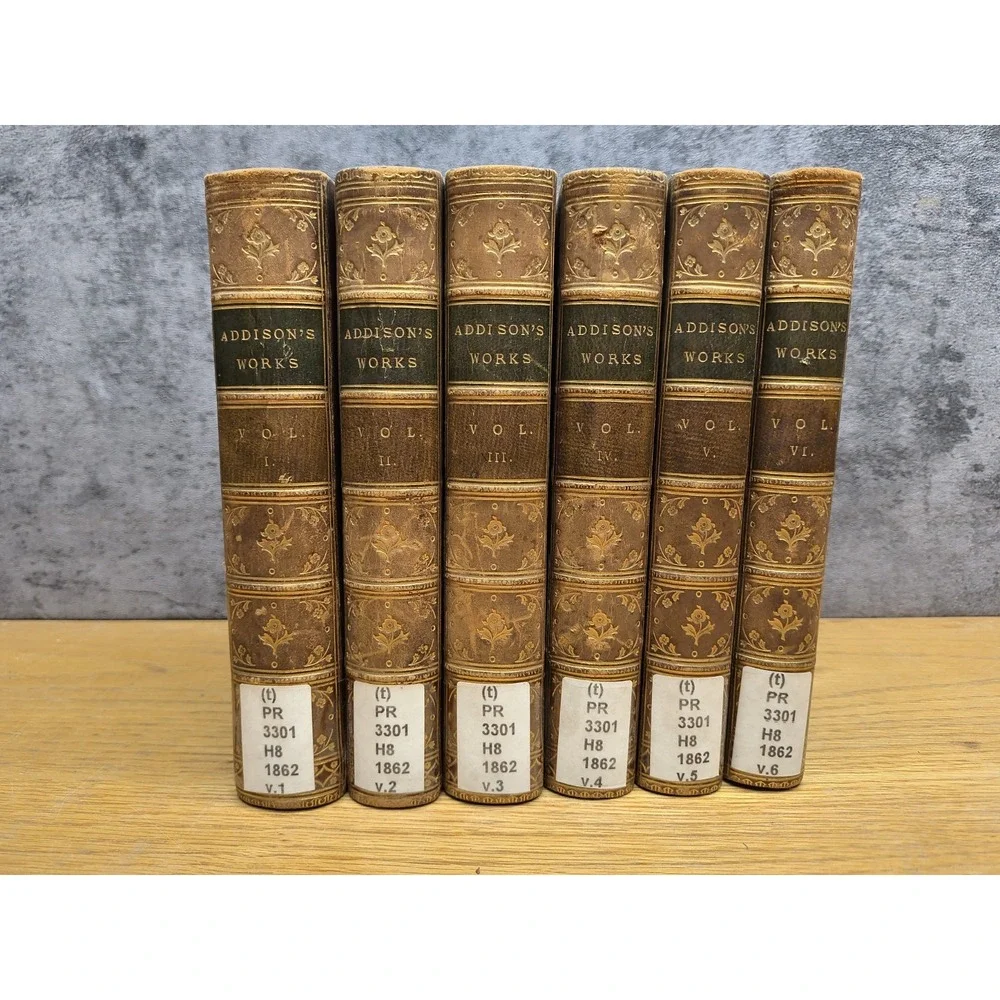 1862 The Works of The Right Honourable Joseph Addison Complete‎ Set Of 6